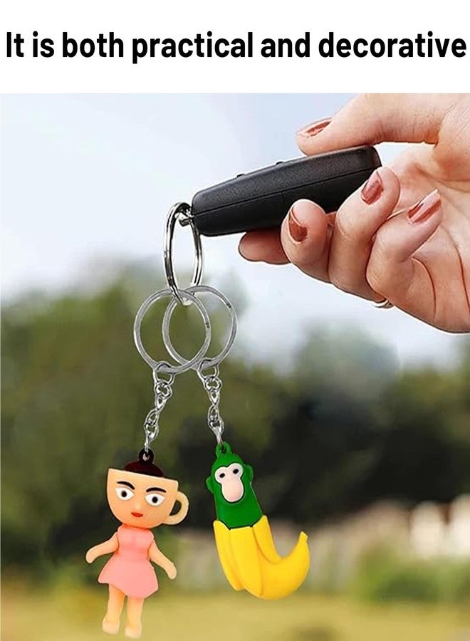 سكويشي مجموعة سلاسل مفاتيح إسفنجية مكونة من 10 قطع، مجسمات حيوانات، ألعاب حسية قابلة للتجميع للأطفال والكبار، سلاسل مفاتيح ناعمة قابلة للتجميع، حيوانات ثلاثية الأبعاد للزينة والهدايا [5.8 سم × 4.2 سم، مادة PVC] - Image 3